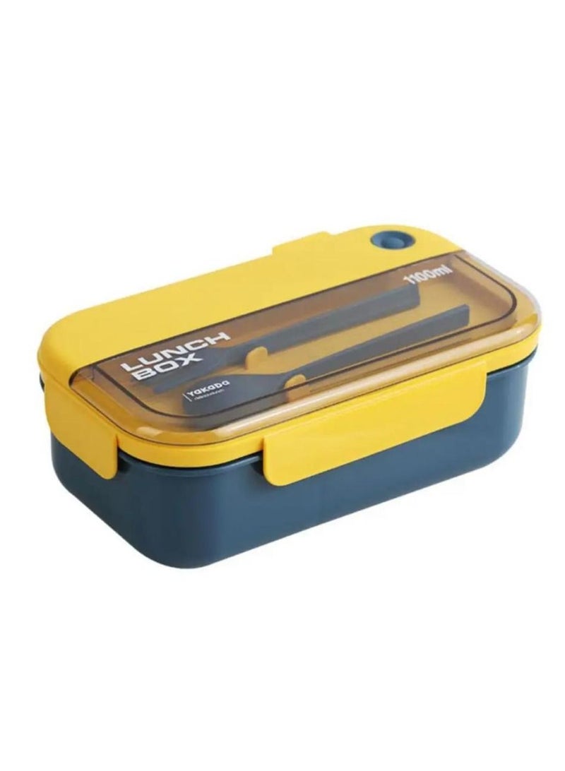 Lunch Box Tiffin Box Premium Plastic LeakProof containers and Compact Size Students Lunch Box Sealed Leakage Proof Yellow - Image 1