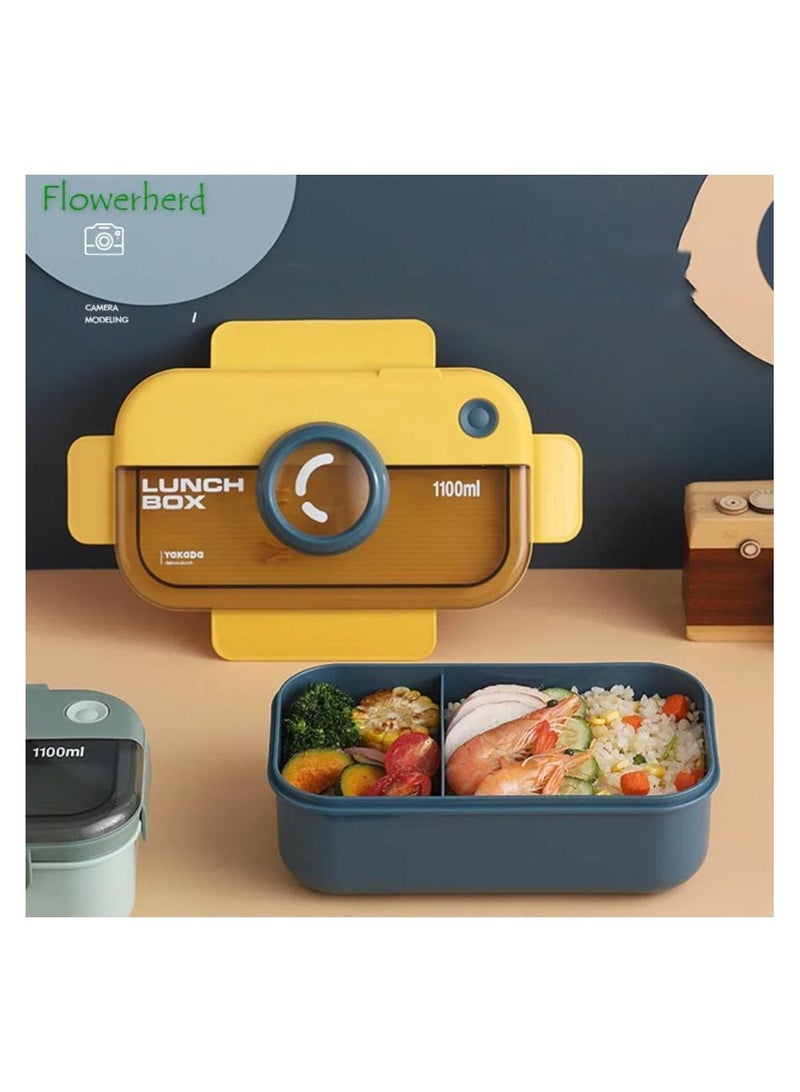 Lunch Box Tiffin Box Premium Plastic LeakProof containers and Compact Size Students Lunch Box Sealed Leakage Proof Yellow - Image 2
