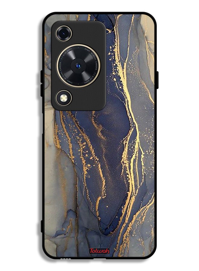 Tolwak Huawei Nova Y72S Protective Case Cover Gliter Marble Pattern
