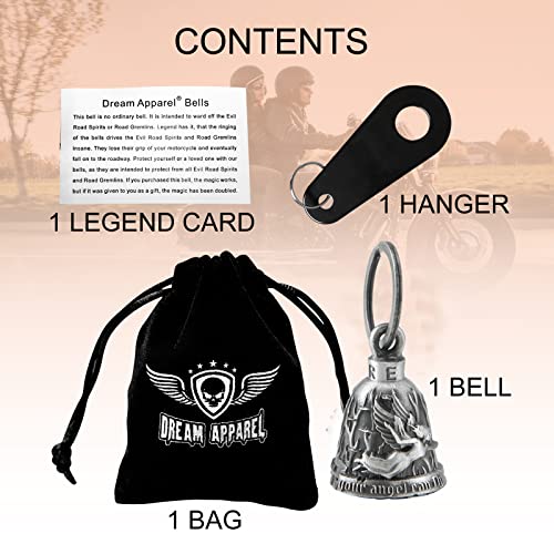 GARGOYLE BELLS Motorcycle Bell with Hanger for Biker, Good Luck Biker Bells & Motorcycle Accessories, Keychain Luck Bell - Image 4