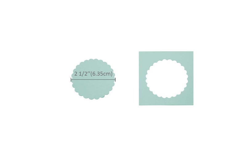 BiraBira Bira 2.5 inch Scalloped Circle Lever Action Craft Punch for Paper Crafting Scrapbooking Cards Arts - Image 2