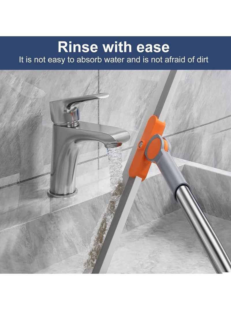 Excefore Long Handle Floor Squeegee for Wet Room, 43'' Adjustable Long Handle Floor Wiper with Silicone Strips for Shower Bathroom Floor Window Cleaning - Image 5