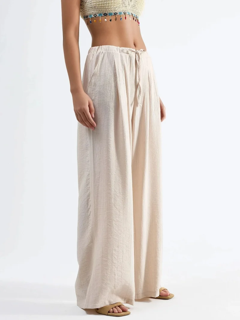 بوسيم BUSEM Wide Leg Drawstring Pants
