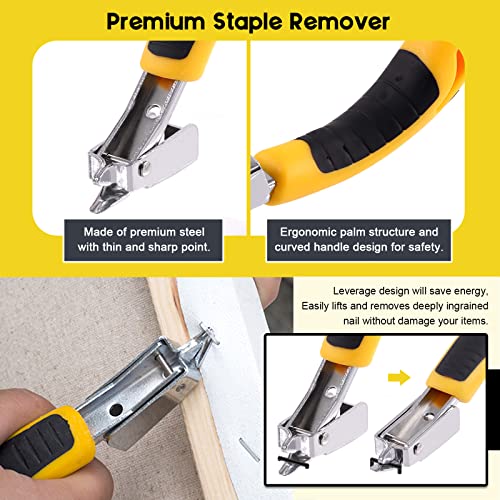 Mardatt 3 Pcs Heavy Duty Canvas Stretcher Pliers and Staple Remover and Tack Puller Tool, Aluminum Alloy Canvas Stretching Pliers with Spring Rubber Handle for Stretching Canvas Clamp Oil Painting - Image 5