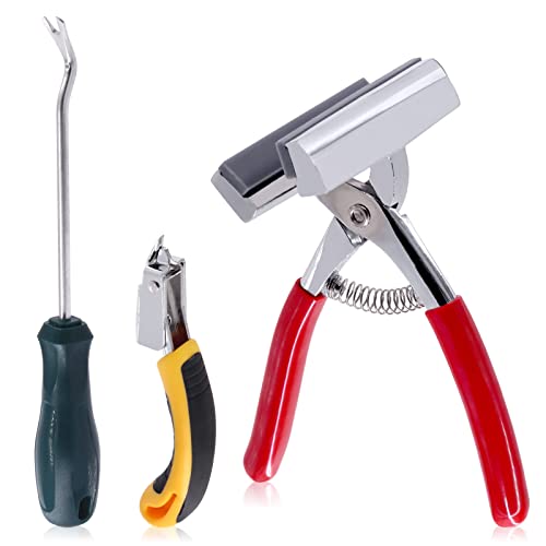 Mardatt 3 Pcs Heavy Duty Canvas Stretcher Pliers and Staple Remover and Tack Puller Tool, Aluminum Alloy Canvas Stretching Pliers with Spring Rubber Handle for Stretching Canvas Clamp Oil Painting - Image 1