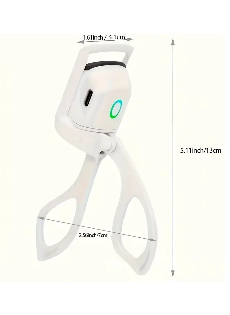 Rozino Portable Electric Eyelash Curler with Heating Function - White  - Image 5