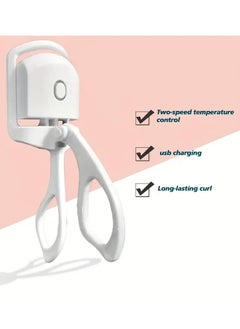 Rozino Portable Electric Eyelash Curler with Heating Function - White  - Image 2