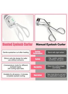 Rozino Portable Electric Eyelash Curler with Heating Function - White  - Image 4
