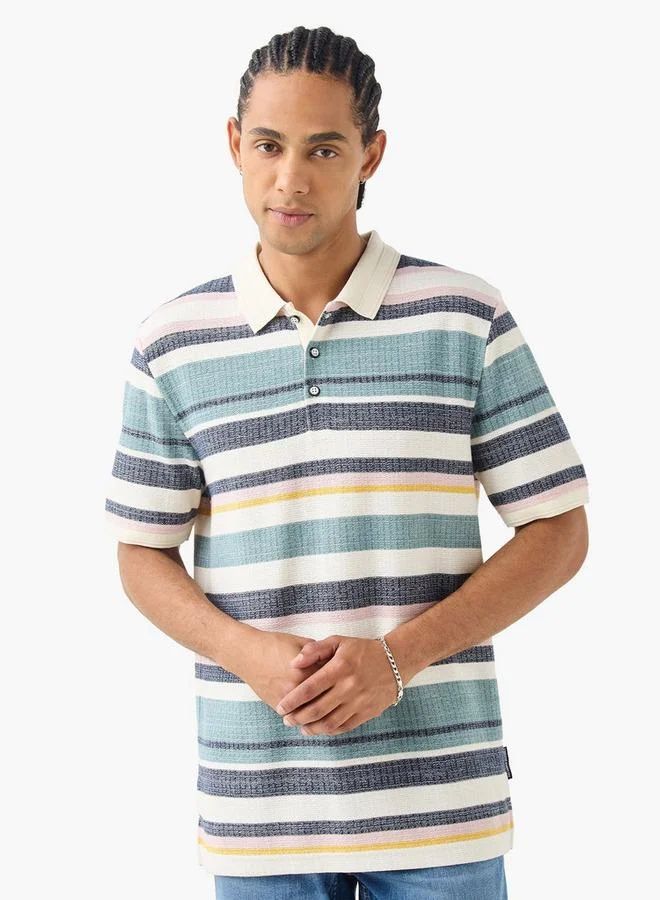 Lee Cooper  Lee Cooper Jacquard Polo T-shirt for Men | Best Price UAE