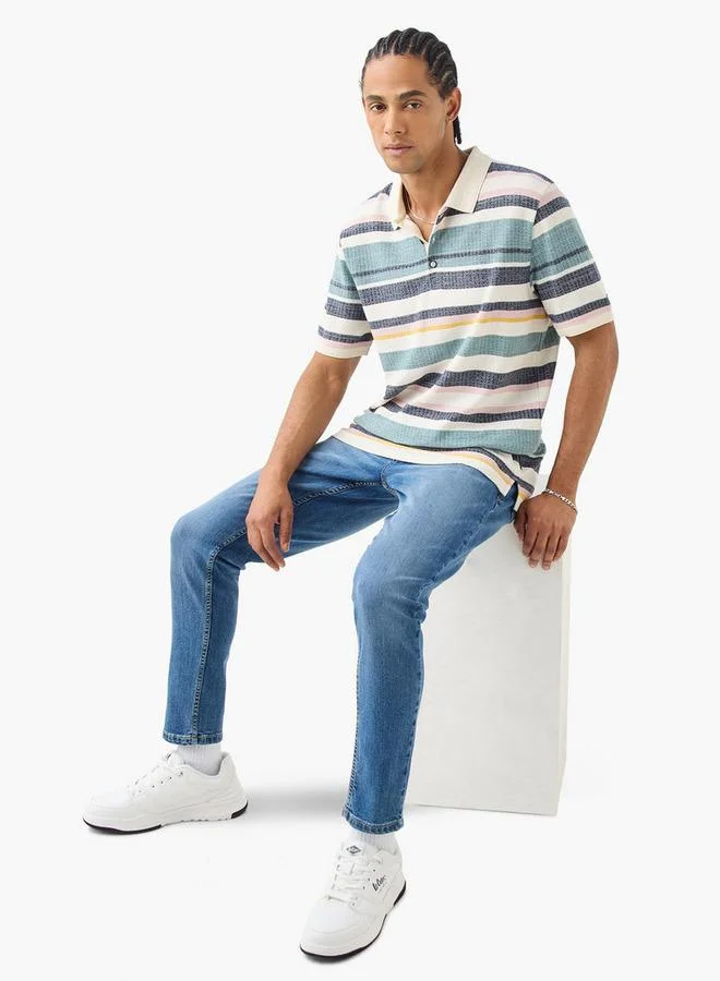 Lee Cooper  Lee Cooper Jacquard Polo T-shirt for Men | Best Price UAE