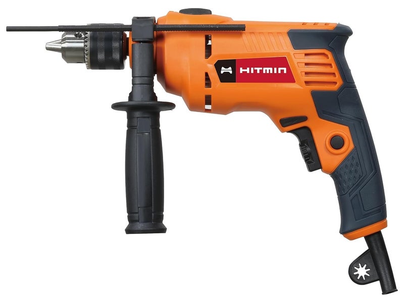 HITMIN Hmdv13As8 13Mm Corded Impact Drill 550 W Powerful Motor 13Mm Drill Chuck And 03 000 Rpm 048 000Bpm 18 Kg Orange - Image 2