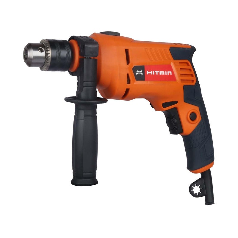 HITMIN Hmdv13As8 13Mm Corded Impact Drill 550 W Powerful Motor 13Mm Drill Chuck And 03 000 Rpm 048 000Bpm 18 Kg Orange - Image 4