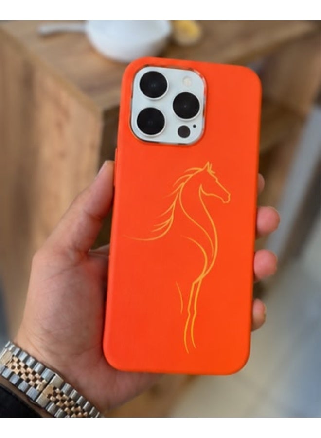 غطاء كاميرا مغناطيسي منزلق بتصميم حصان لهاتف iPhone 16 Pro Max - غطاء خلفي واقٍ مقاوم للصدمات - Image 1