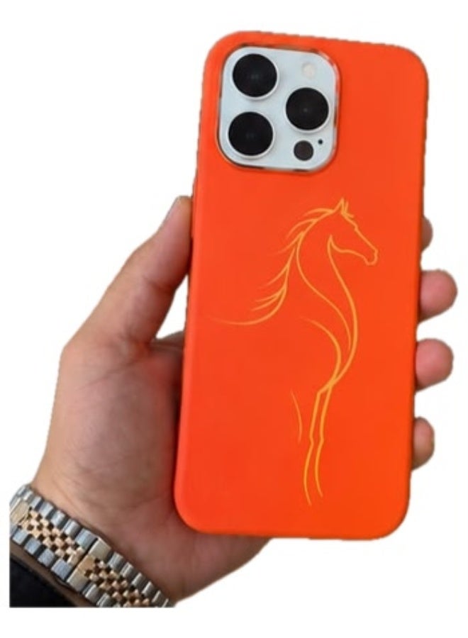 غطاء كاميرا مغناطيسي منزلق بتصميم حصان لهاتف iPhone 16 Pro Max - غطاء خلفي واقٍ مقاوم للصدمات - Image 2
