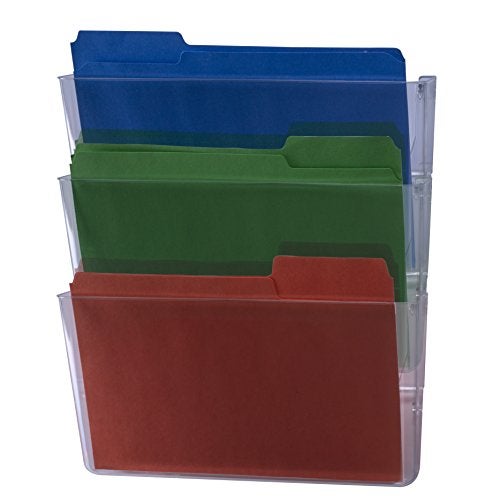 Officemate Wall Files, Letter/A4 Size, Clear, 3 Pack (21424) - Image 2