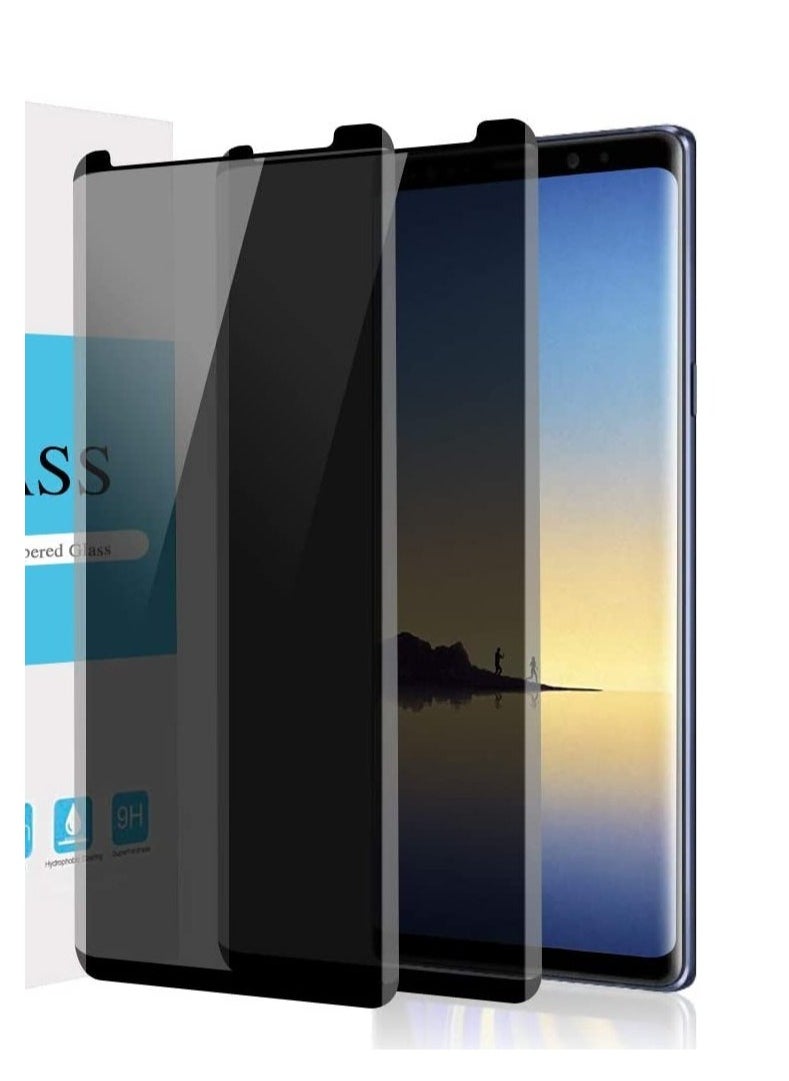 (2 Pack)Privacy Screen protector compatible with Samsung Galaxy Note8 Screen Protector Tempered Glass [Anti-Glare][HD Full Coverage][Easy Installation][Scratch Resistant][9H Hardness]