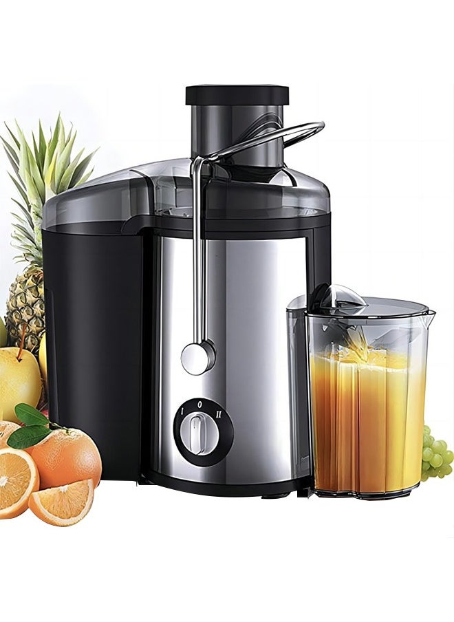 دوكاسو عصارة ، عصارة الطرد المركزي ، ماكس باور 800W عصير النازع ، 65mm كامل الفواكه والخضروات شلال ، 3 سرعة عصارة سريعة وسهلة التنظيف ، لا تحتوي على برا ، فضة  - Image 2