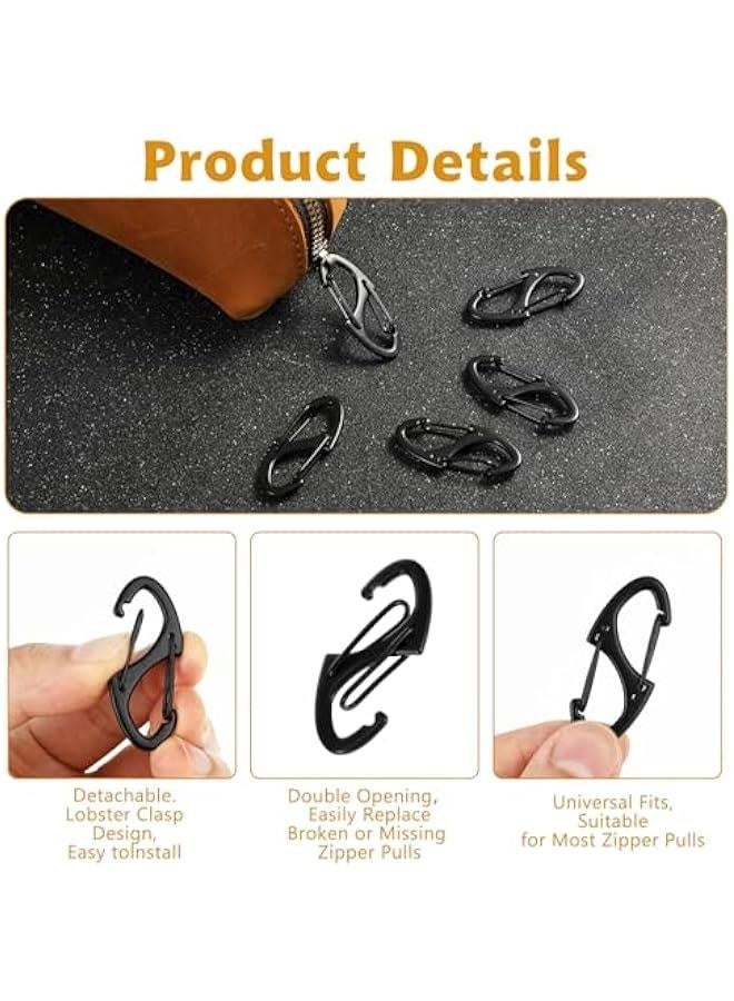 12Pcs Zipper Locks Anti Theft, Purse Locks Zipper Clips Dual Spring Small Zipper Lock Clips Mini S Carabiner Clasps Backpack Locks for Travel Theft Deterrent Luggage Suitcase Handbags Keys Purse - Image 5