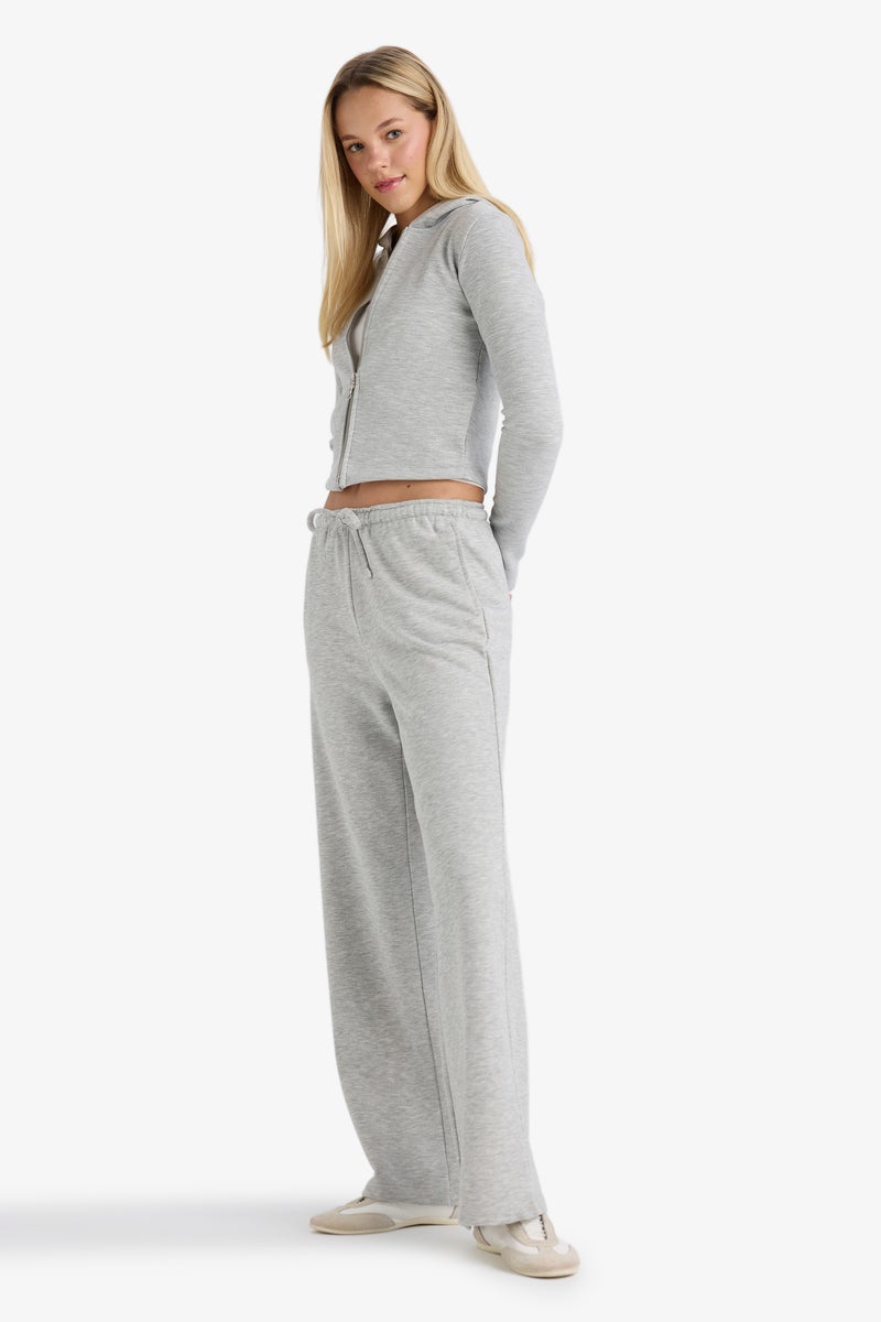 DeFacto Grey Woman Straight Fit Trousers Casual - Image 4
