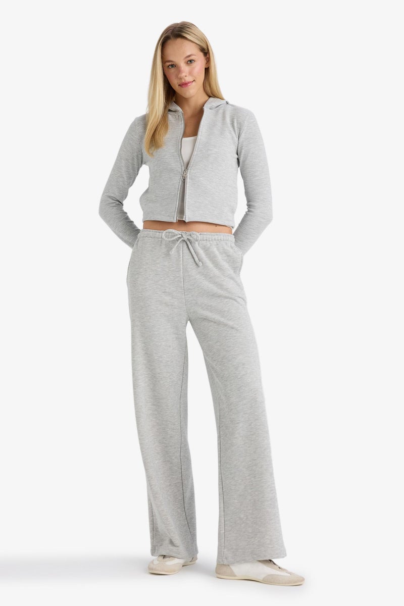 DeFacto Grey Woman Straight Fit Trousers Casual - Image 2