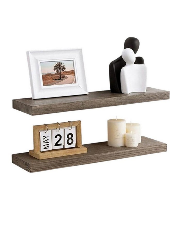 ACE Rectangular Wall Mounted Floating Shelf Oak 24 x 10 Inch 5047383 