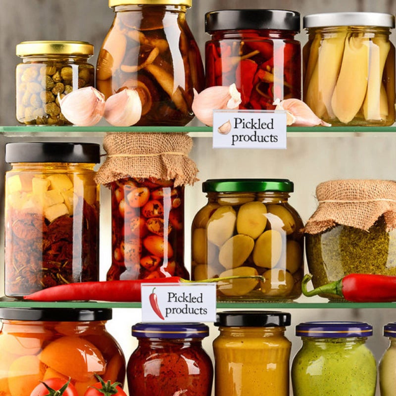 YWFAFO Glass Shelf Label Holders 40 pcs with Inserts fits Fits 3/8" Glass Shelving - Image 5