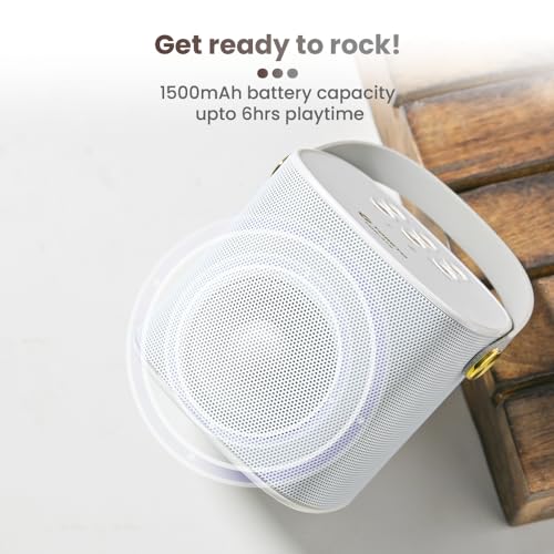 Toreto Wireless Bluetooth Speaker 10W with Wireless Karaoke Mic, 6H Playtime, Voice Changing Feature, Deep Bass, USB, AUX, BT5.3/TF Card, Outdoor Speaker with Carrying Strap (Jukebox, Pink) - Image 3