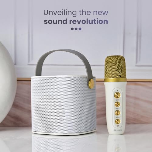 Toreto Wireless Bluetooth Speaker 10W with Wireless Karaoke Mic, 6H Playtime, Voice Changing Feature, Deep Bass, USB, AUX, BT5.3/TF Card, Outdoor Speaker with Carrying Strap (Jukebox, Pink) - Image 5