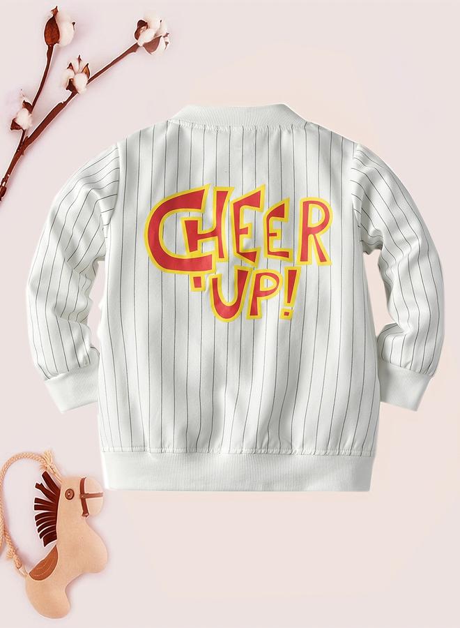 تايك تو جاكيت طويل الأكمام مخطط بسحّاب - Image 3