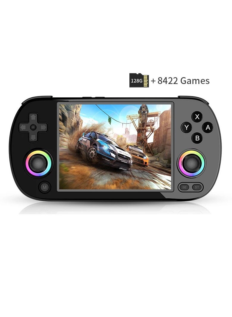 ANBERNIC  - Retro RG40XX H Portable Game Console, 64-bit, Linux, 4.0-inch IPS screen, Compatible with 5G WiFi, Bluetooth, HDMI-TV output (Black, 128GB) - Image 1