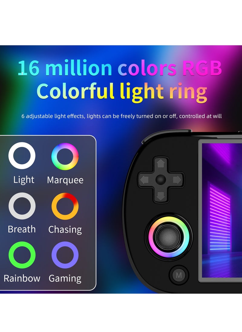 ANBERNIC  - Retro RG40XX H Portable Game Console, 64-bit, Linux, 4.0-inch IPS screen, Compatible with 5G WiFi, Bluetooth, HDMI-TV output (Black, 128GB) - Image 1