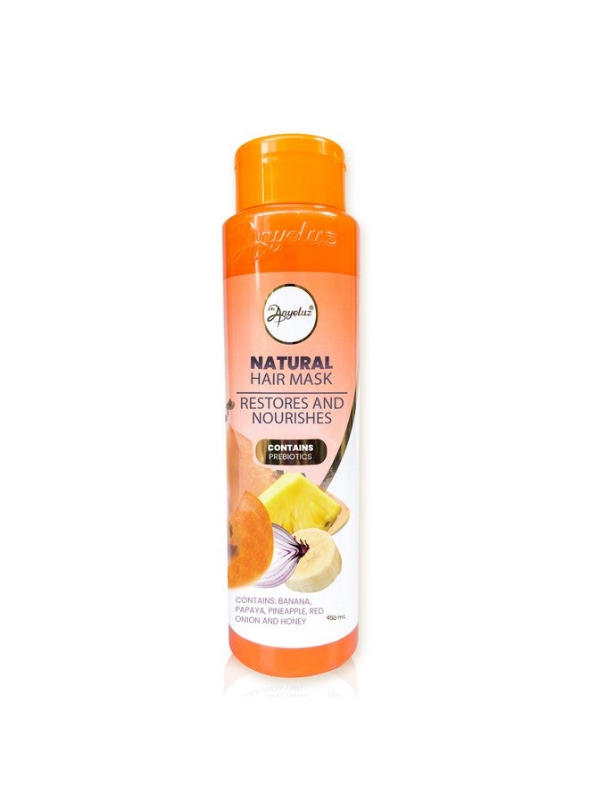 ANYELUZ ANYELUZ Natural Hair Mask, Hair Treatment for Dry and Damaged Hair, Restores Vitality and Silkiness, with Banana and Natural Fruits, 15.2 Fl Oz  - Image 1