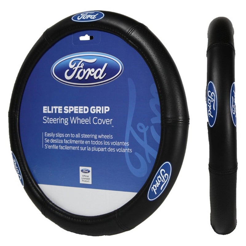 Plasticolor 006725R01 Ford Elite Premium Logo Steering Wheel Cover - Image 1