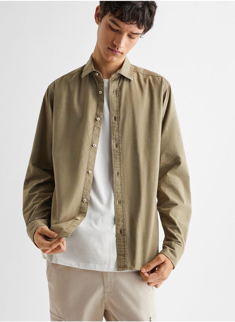 MANGO - Essential cotton blend shirt - Image 1