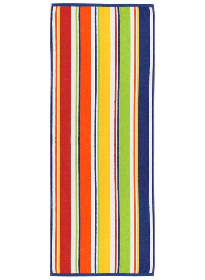 Beachland Extra Large Terry Loop Cabana Stripe Beach Towel 34 x 63 inch Soft Resort Style (Assorted Cabana, 4 Pack) - Image 4