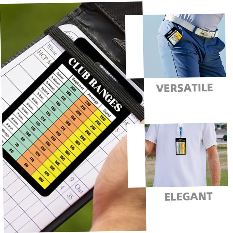 Golf Distance Card Training Set 12 Sheet Portable Range Chart For Golfers - Image 4