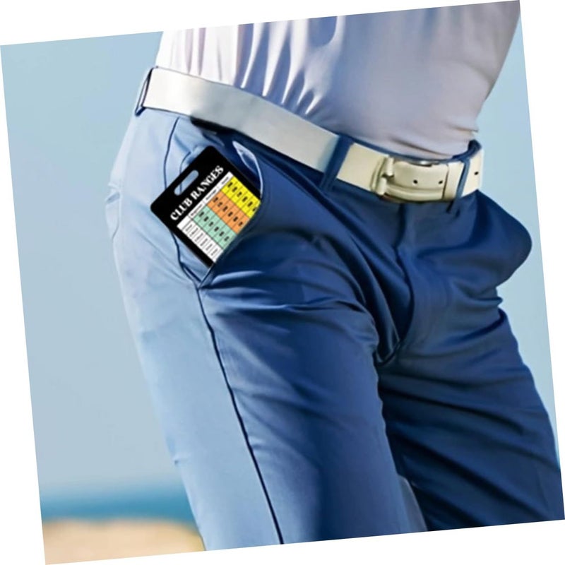 Golf Distance Card Training Set 12 Sheet Portable Range Chart For Golfers - Image 5