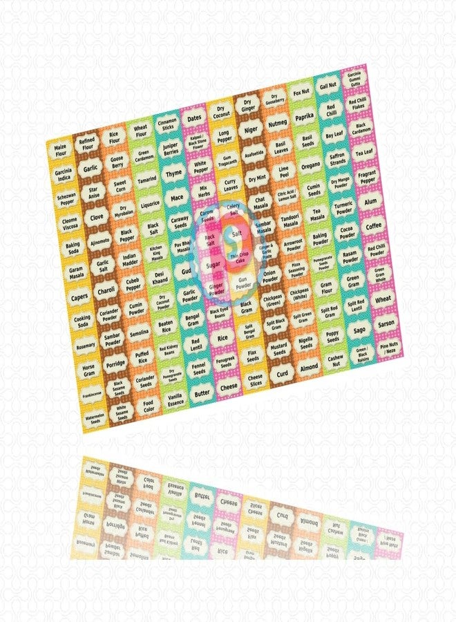 PartyStuff ملصقات برطمانات ماسون من الفينيل من بارتي ستاف، للمطبخ، التوابل، ماسالا، دال، البقوليات، زجاجات زجاجية، مخزن الطعام، فينيل مقاوم للماء (إنجليزي، 288، صغير، 4 × 2.5 سم) - Image 3