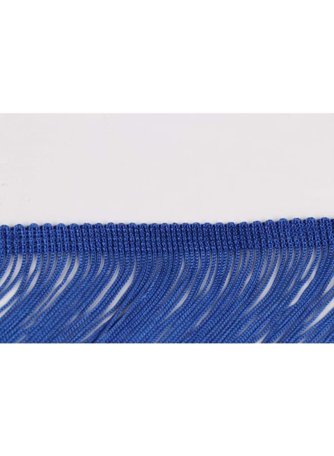 Fringe Trim Lace Polyerter Fibre Tassel 4inch Wide 10 Yards Long for Clothes Accessories Latin Wedding Dress DIY Lamp Shade Decoration Black (Royal Blue)  - Image 4