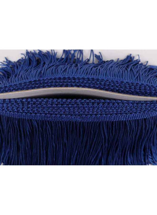 Fringe Trim Lace Polyerter Fibre Tassel 4inch Wide 10 Yards Long for Clothes Accessories Latin Wedding Dress DIY Lamp Shade Decoration Black (Royal Blue)  - Image 5