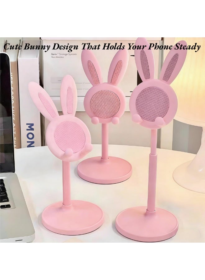 Cute Phone Stand, Mounts & Holders Adjustable Bunny Phone Stand for Desk, Kawaii Holder Desk Accessories Bunny Gifts Favor for Girl Women - Image 5