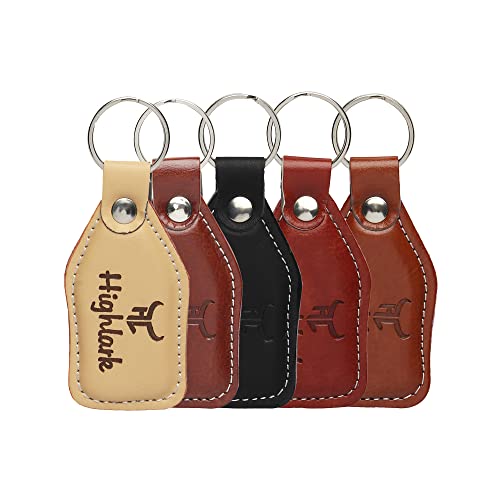 Highlark Signature Leather Finish Keychain for Men & Women | Durable Metal Key Holder for Car and Bike Keys | Elegant Everyday Accessory - Image 1