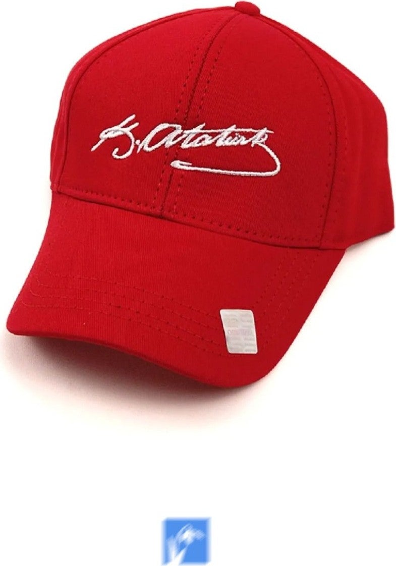 Kardelen Butik Denizli Kardelen Boutique Denizli Eck Textile Unisex Red Atatürk Embroidered Hat  - Image 1