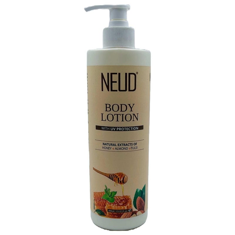 NEUD XPOSE YOURSELF NEUD Body Lotion with Natural Extracts of Honey Alomd and Tulsi for Men and Women  1 Pack 400ml - Image 1