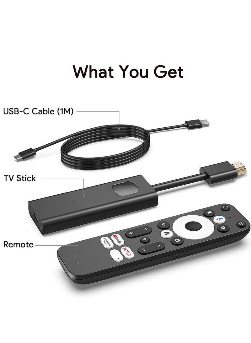 Dcolor - Android TV Stick 11, 16GB, 4K/HDR [Google & Netflix Certified] with Chromecast Built-in, Dolby Atmos Support - Image 1