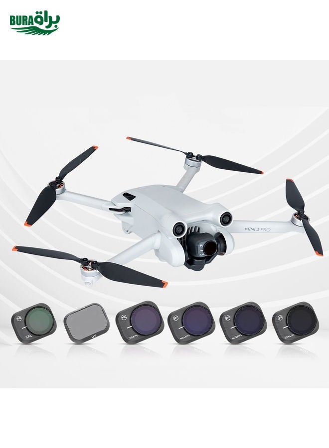 براق لـ DJI Mini 3 Pro RCSTQ PL Filters Drone Accessoires 6 في 1 UV+CPL+ND/PL 8/16/32/64 - Image 2