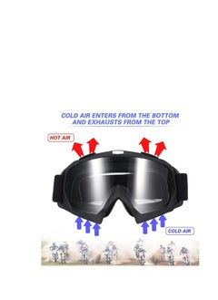 SYOSI Adult Dirt Bike Goggles, KASTWAVE 2-Pack ATV Motorcycle Goggles for Youth, Dirt Bike Goggles, Windproof ATV Goggles, Dust Proof Racing Goggles for Child, Youth, Teens, Men and Women  - Image 5
