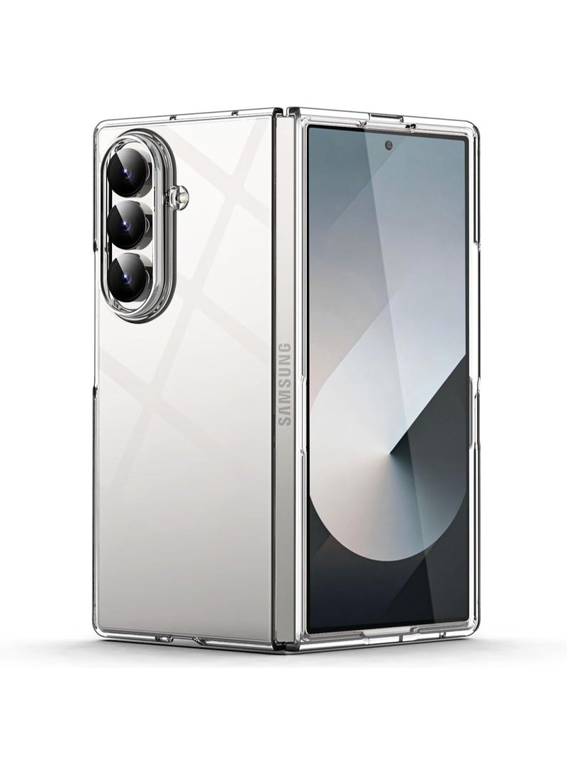 سامسونج جالاكسي جراب Samsung Galaxy Z Fold 7 5G شفاف للغاية وغطاء حماية رفيع ناعم من البولي كربونات الصلب مقاوم للاصفرار مع مصد صدمات وحماية الحساسات وغلاف مضاد للخدش يدعم الشحن اللاسلكي - Image 1