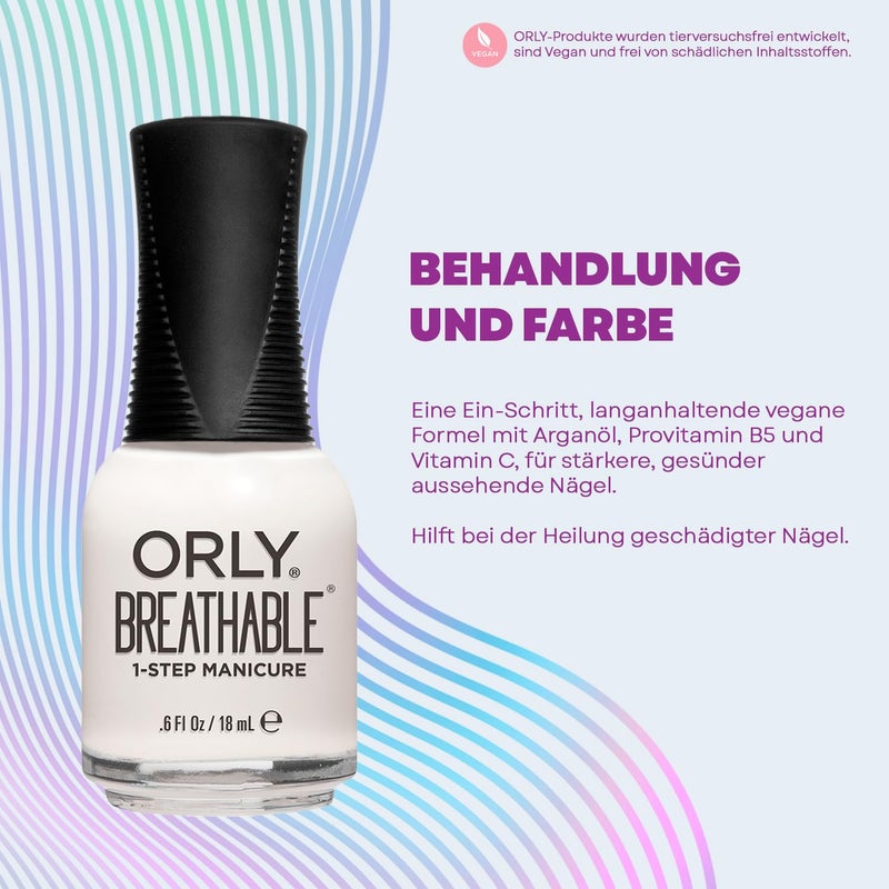 Orly Breathable Nail Color, White Tips, 0.6 Fluid Ounce - Image 3