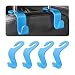 Hanemia 4PCS Car Back Seat Headrest Hooks Rear Car Seat Storage Headrest Hanger Holder Hooks Organizer Universal Auto Interior Accessories for Bag Purse Handbag Cloth Coats Grocery Light Blue - Image 2